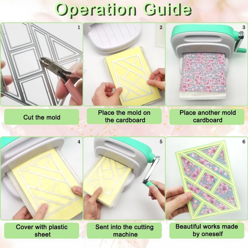 AFUNTA 3 PCS Rectangular Die Cuts for Card Making, Frame Scrapbook Metal Cutting Dies Embossing Tools for Card Making Supplies, Paper Album Decor - Image 5